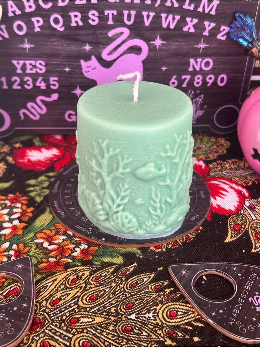 Sea Life Pillar Candle | Ocean Candle | Coastal Beach Decor